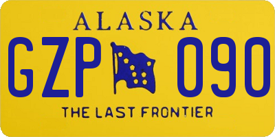 AK license plate GZP090