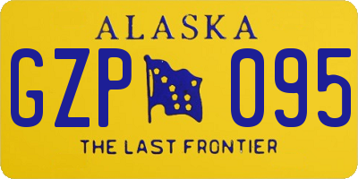 AK license plate GZP095