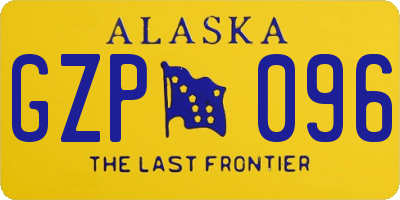 AK license plate GZP096