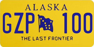 AK license plate GZP100