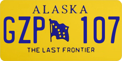 AK license plate GZP107