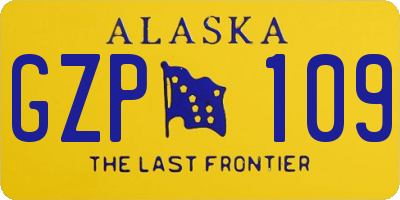 AK license plate GZP109