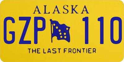 AK license plate GZP110