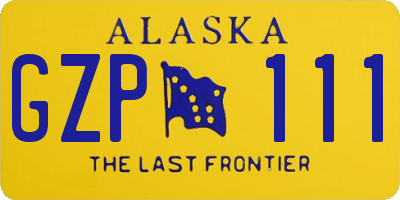 AK license plate GZP111