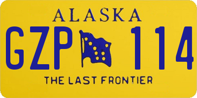 AK license plate GZP114