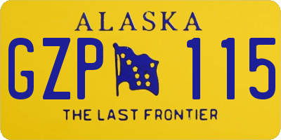 AK license plate GZP115