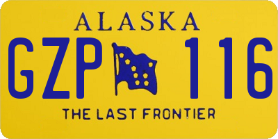AK license plate GZP116