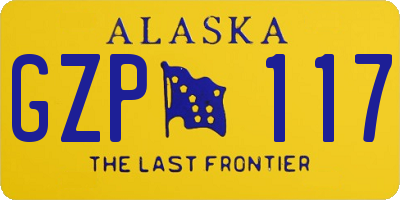 AK license plate GZP117