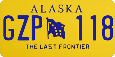 AK license plate GZP118