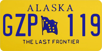 AK license plate GZP119