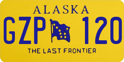 AK license plate GZP120
