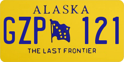 AK license plate GZP121