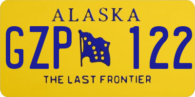 AK license plate GZP122