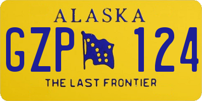 AK license plate GZP124