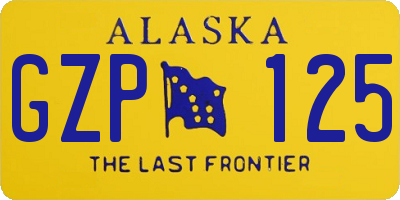 AK license plate GZP125