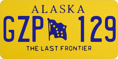 AK license plate GZP129