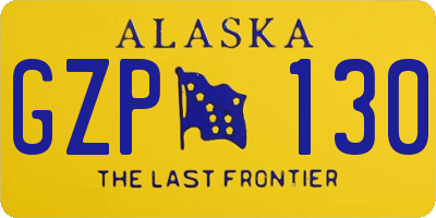 AK license plate GZP130
