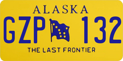AK license plate GZP132