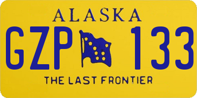 AK license plate GZP133