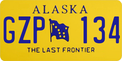 AK license plate GZP134