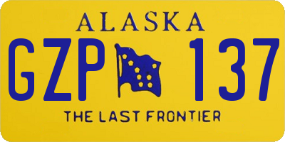 AK license plate GZP137