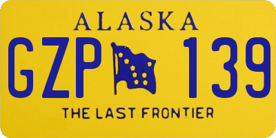 AK license plate GZP139