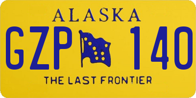 AK license plate GZP140
