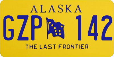 AK license plate GZP142