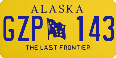 AK license plate GZP143