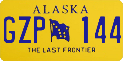 AK license plate GZP144