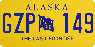 AK license plate GZP149