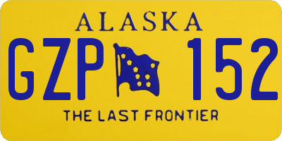 AK license plate GZP152