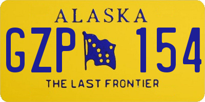 AK license plate GZP154