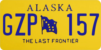 AK license plate GZP157