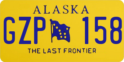 AK license plate GZP158