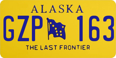 AK license plate GZP163