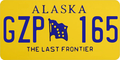 AK license plate GZP165