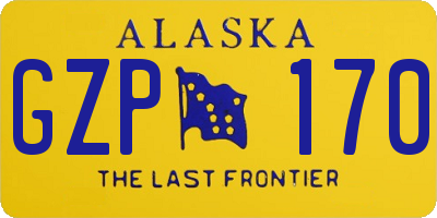 AK license plate GZP170