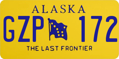 AK license plate GZP172