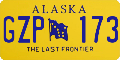 AK license plate GZP173