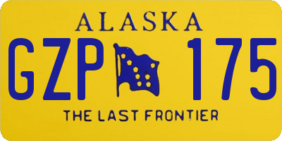 AK license plate GZP175