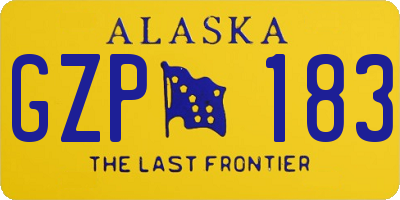 AK license plate GZP183