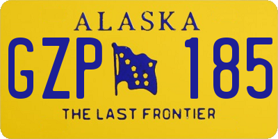 AK license plate GZP185