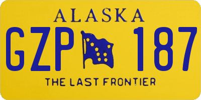 AK license plate GZP187