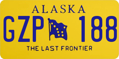 AK license plate GZP188