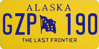 AK license plate GZP190