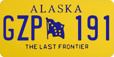 AK license plate GZP191