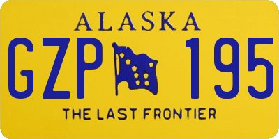 AK license plate GZP195