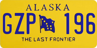 AK license plate GZP196