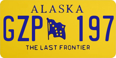 AK license plate GZP197